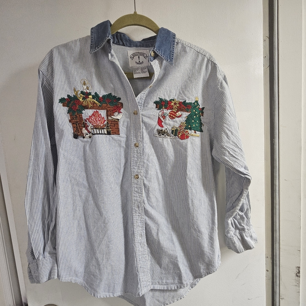 Solutions Original Denim Christmas Shirt
